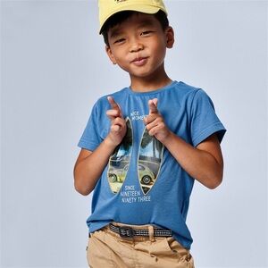 Size 6 Boys Mayoral Surf Blue Tee